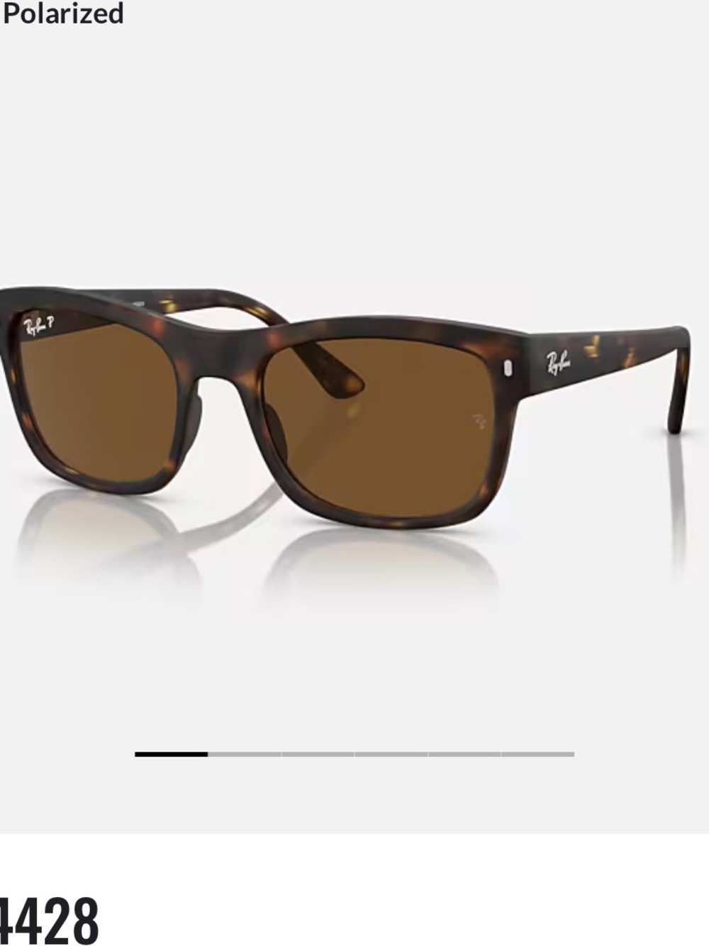 Ray-Ban Men’s Tortoiseshell Frame Sunglasses with Brown Polarized Lenses